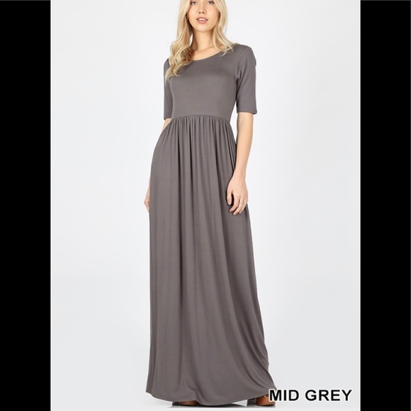 Long Dress with Half Sleeve - Picture 1 of 1